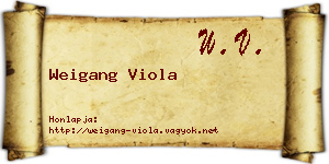 Weigang Viola névjegykártya